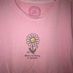 Life Is Good Tops - Life Is Good Light Pink Tee w/ Daisy Life Is Good Tops - Life Is Good Light Pink Tee w/ Daisy